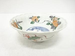 染付色絵　花　菊萩(保護箱付)